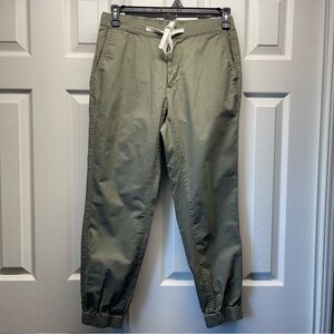 Bonobos Women’s Jogger Pants Tapered Legs Elasticized Cuffed Ankle Green Size S